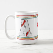 Vintage Retro Honkbal Letter A Ontwerp