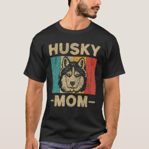 Vintage Retro Husky Moeder Hond Eigenaar T-shirt