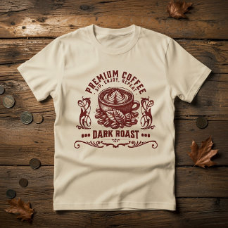 Vintage Retro Koffiedrinker T-Shirt