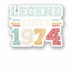 Vintage Retro Legend sinds 1974 Sticker