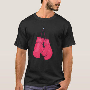 Vintage Retro Liefde Rode Bokshandschoenen Boxer V T-shirt
