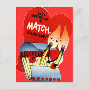 Vintage Retro Matchbook Valentine Feestdagenkaart