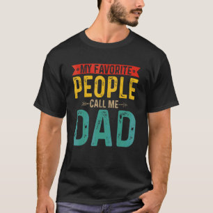 Vintage Retro Mijn favoriete mensen noemen me papa T-shirt
