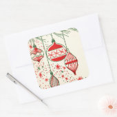 Vintage rétro Noël ampoules de Noël autocollant (Enveloppe)