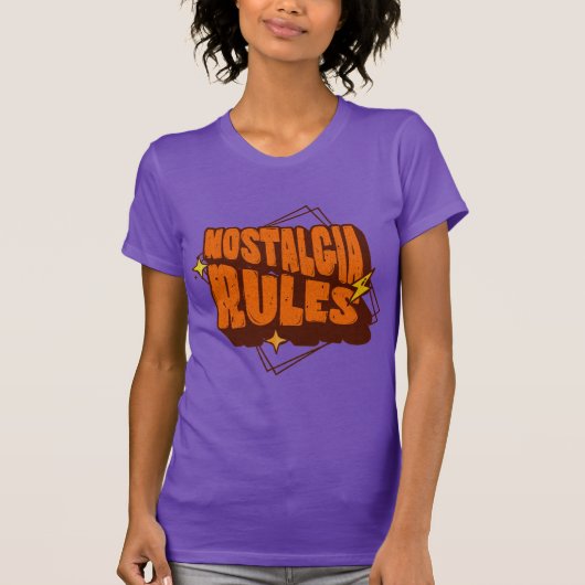 Vintage Retro Nostalgia Rules T-shirt (Devant)