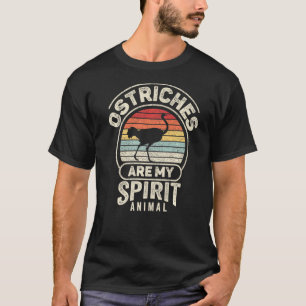 Vintage Retro Ostriches zijn mijn dierlijk ostri T-shirt