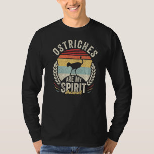 Vintage Retro Ostriches zijn mijn dierlijk ostri T-shirt