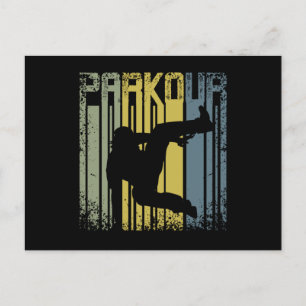 Vintage Retro Parkour Freerunning Briefkaart