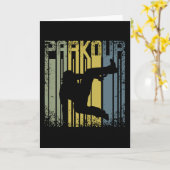 Vintage Retro Parkour Freerunning Kaart (Gele Bloem)