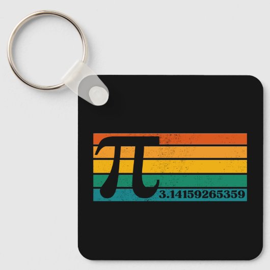 Vintage Retro Pi Sleutelhanger (Voorkant)