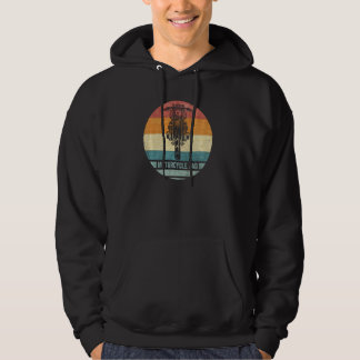 Vintage Retro Proud Motorcycle Dirt Bike Dad Silho Hoodie
