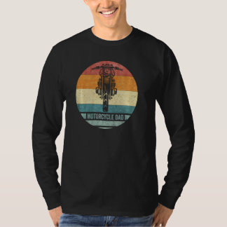Vintage Retro Proud Motorcycle Dirt Bike Dad Silho T-shirt