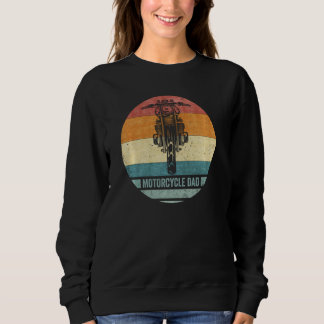 Vintage Retro Proud Motorcycle Dirt Bike Dad Silho Trui