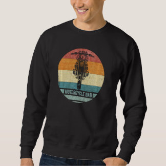 Vintage Retro Proud Motorcycle Dirt Bike Dad Silho Trui