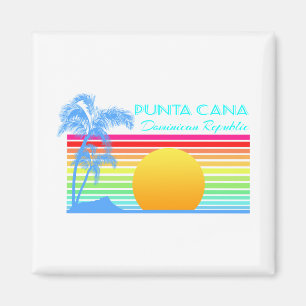 Vintage Retro Punta Cana Magneet