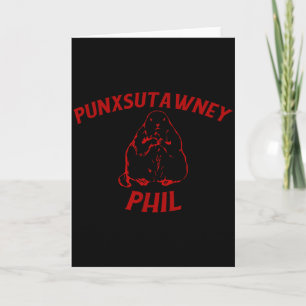 Vintage Retro Punxsutawney Phil Dag van de marmot Kaart