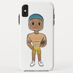 vintage retro regenboog voetbalspeler ombre iPhone XS max hoesje
