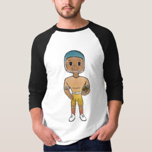 vintage retro regenboog voetbalspeler ombre   t-shirt