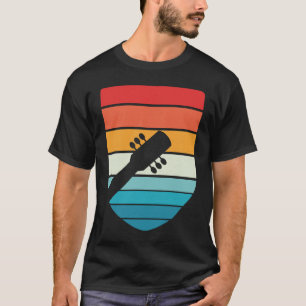 Vintage Retro Rock & Roll Muziek en Gitaar T-shirt