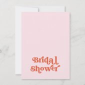 Vintage Retro Rode Roze Bruidsmeisjesfeest Kaart (Achterkant)