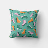 Vintage Retro Roller Skates Pattern Kussen (Voorkant)