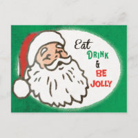 Vintage Retro Santa Christmas Holiday Party Inviag