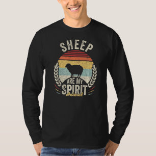 Vintage Retro Sheep is mijn dierlijk beest T-shirt