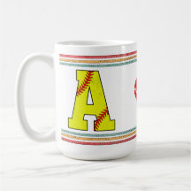 Vintage Retro Softbal Letter A Ontwerp