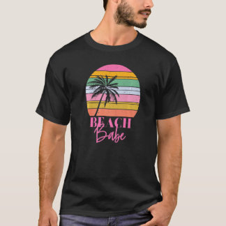 Vintage Retro Strand Babe Bruidsmeisjes Afscheidsc T-shirt