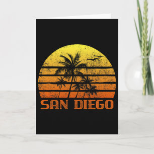 Vintage Retro Strandvakantie San Diego Californië Kaart