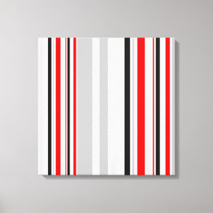 Vintage Retro Stripes Motif Enveloppé Canevas #2