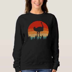 Vintage Retro Struisvogel Dier Struisvogel Trui