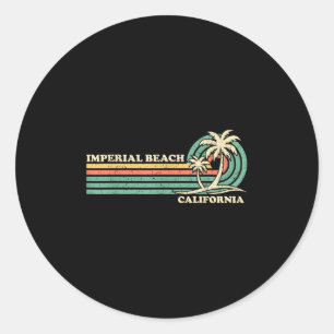 Vintage Retro Summer Vacation California Imperial Ronde Sticker