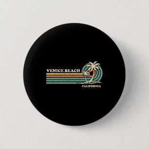 Vintage Retro Summer Vacation California Venice Be Ronde Button 5,7 Cm