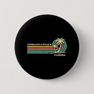 Vintage Retro Summer Vacation Florida Pensacola be Ronde Button 5,7 Cm