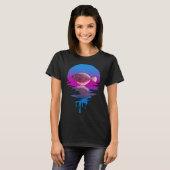 Vintage Retro Sunset Flounder T-shirt (Voorkant volledig)