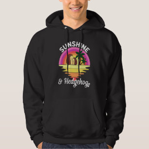 Vintage Retro Sunshine en Egels Hedgie Girl P Hoodie