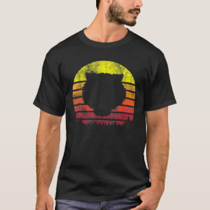 Vintage Retro Tiger Face Silhouette Forest Gif T-shirt