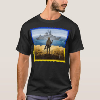 Vintage Retro Ukraine Postage Stamp Flag Oekrainia T-shirt