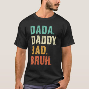 Vintage Retro Vaderdag Outfit Dada papa B T-shirt