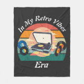 vintage retro vinyl Fleece Blanket (Voorkant)