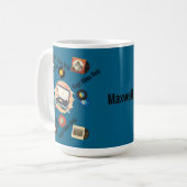 vintage retro vinyl Mug Koffiemok (Voorkant links)