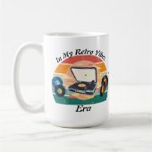 vintage retro vinyl Mug Koffiemok (Links)
