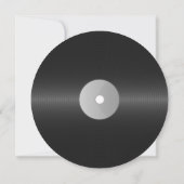 Vintage Retro Vinyl Record QR Wedding Invitation (Dos)