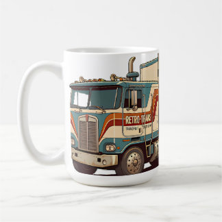 Vintage Retro Vrachtwagen Sierkussen Koffiemok