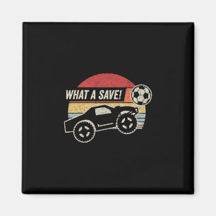 Vintage Retro Wat een redding! Raket Rc Voetbalaut Magneet