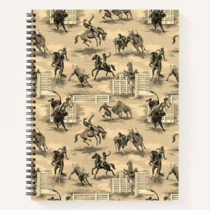 Vintage Retro Western Rodeo Cowboy Notitieboek