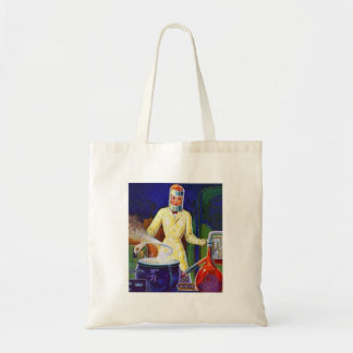 Vintage Retro Women 30s Pulp Lady Women Scientist Tote Bag