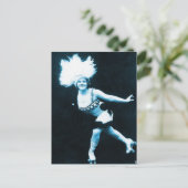 Vintage Retro Women Rollerskating Queen Briefkaart (Staand voorkant)