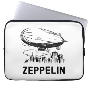 Vintage Retro Zeppelin - Dirigible Luchtballon Sch Laptop Sleeve